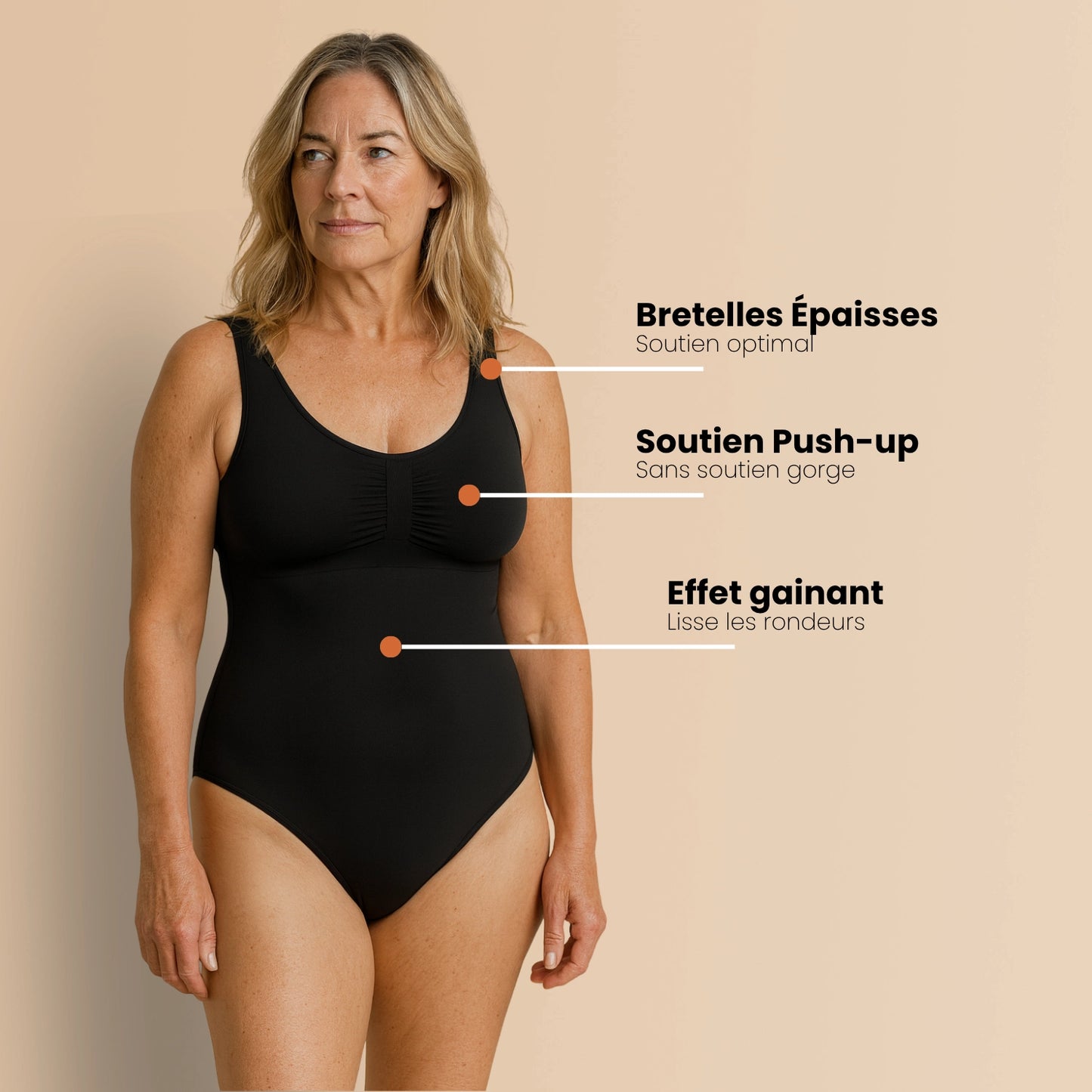 Clari | Body moldeador con tirantes grandes