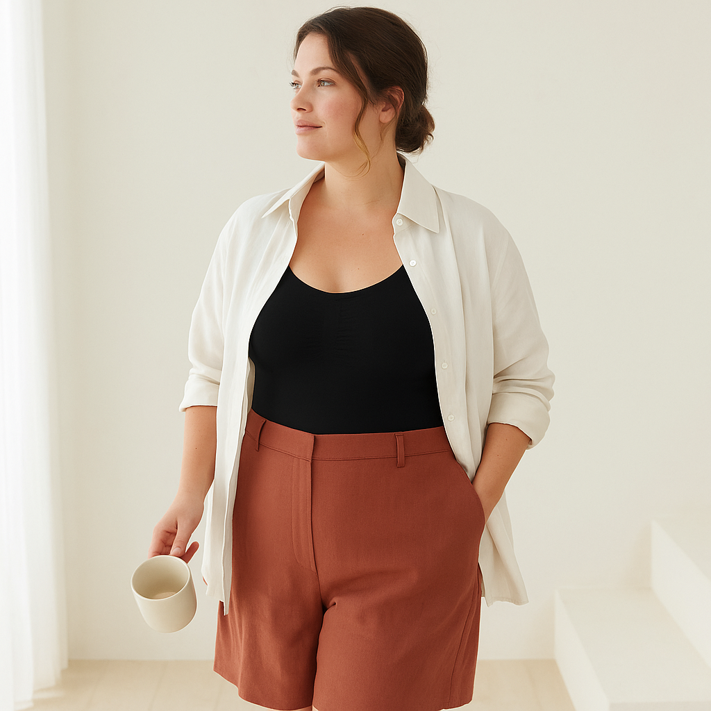 Clari | Tuta modellante con spalline larghe
