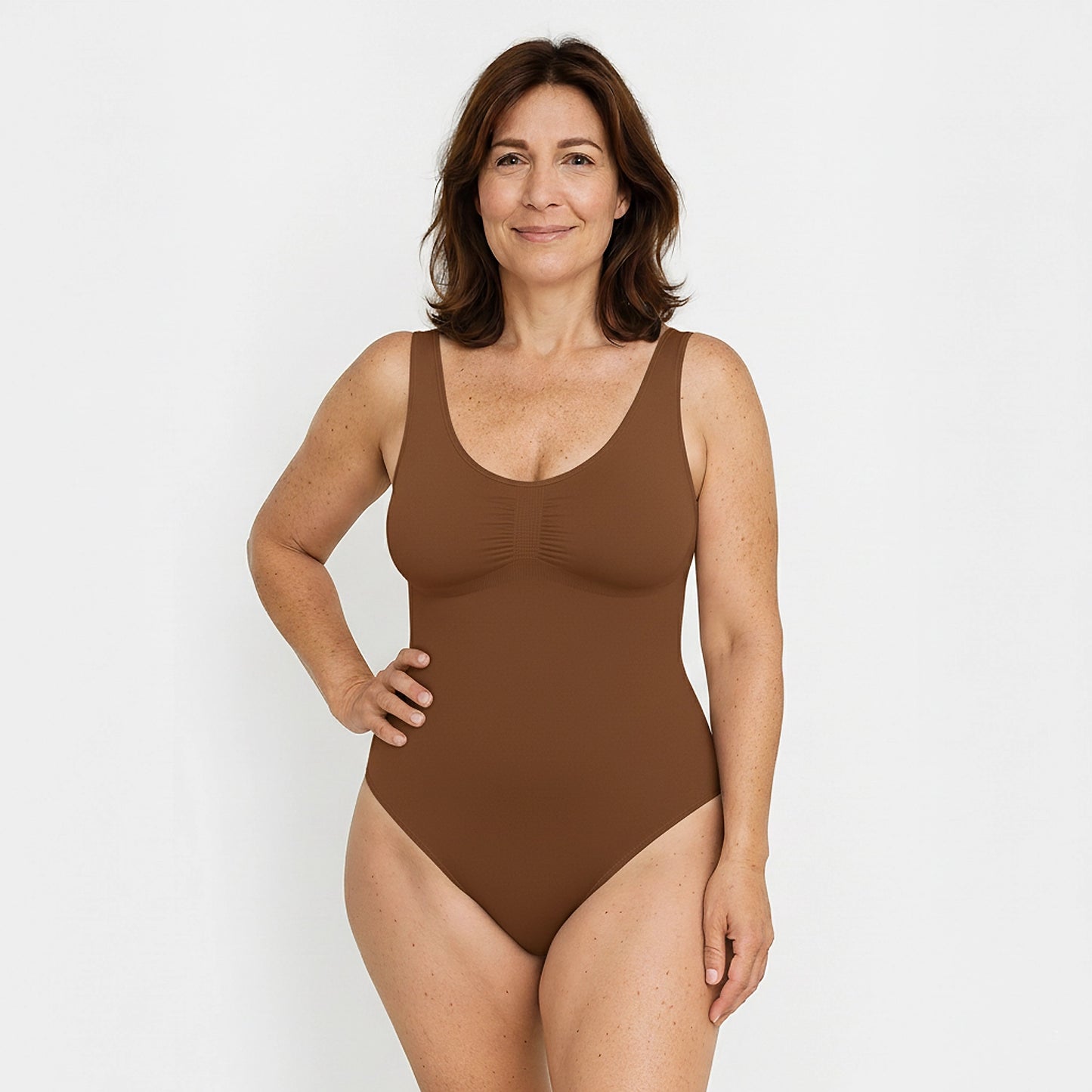 Clari | Tuta modellante con spalline larghe