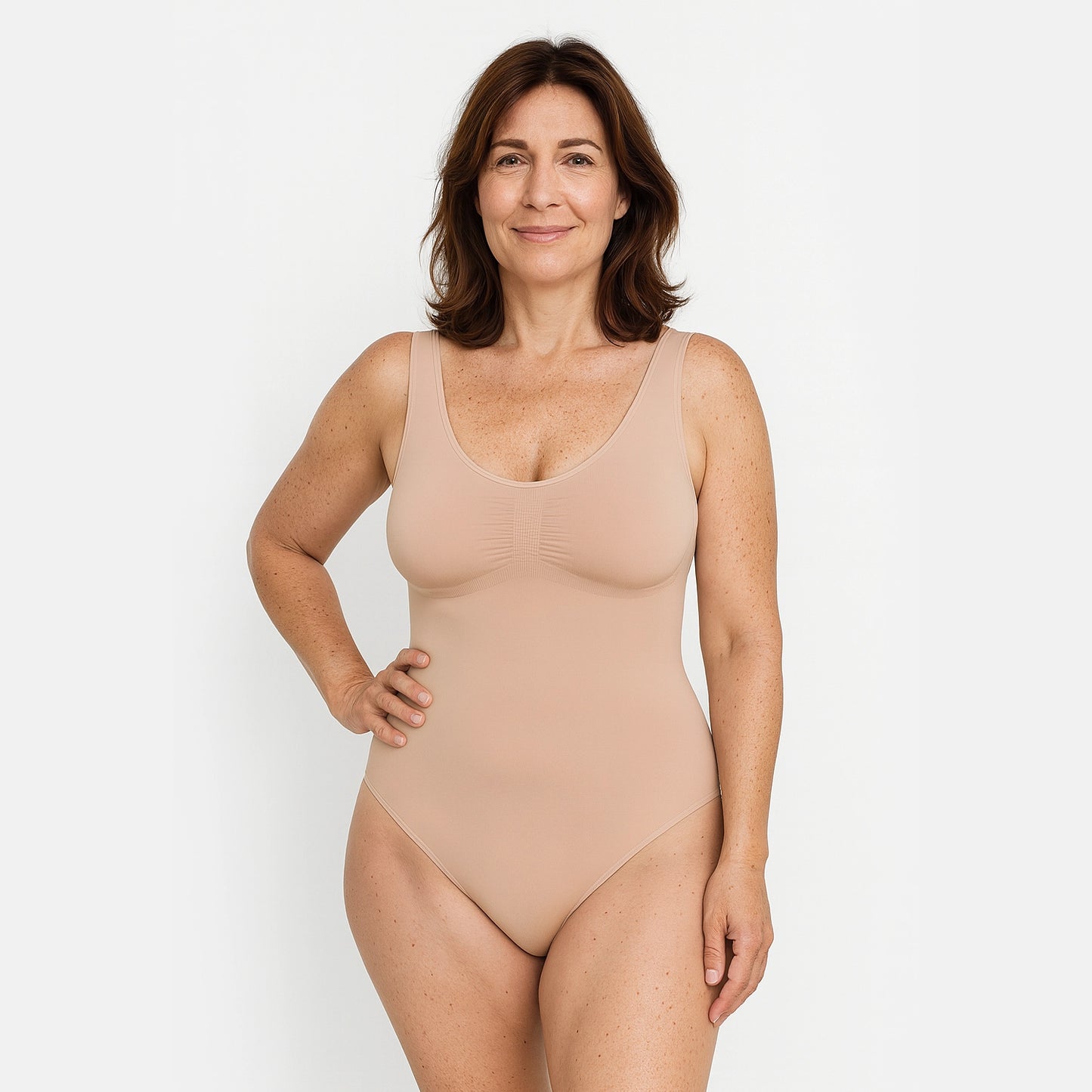 Clari | Tuta modellante con spalline larghe