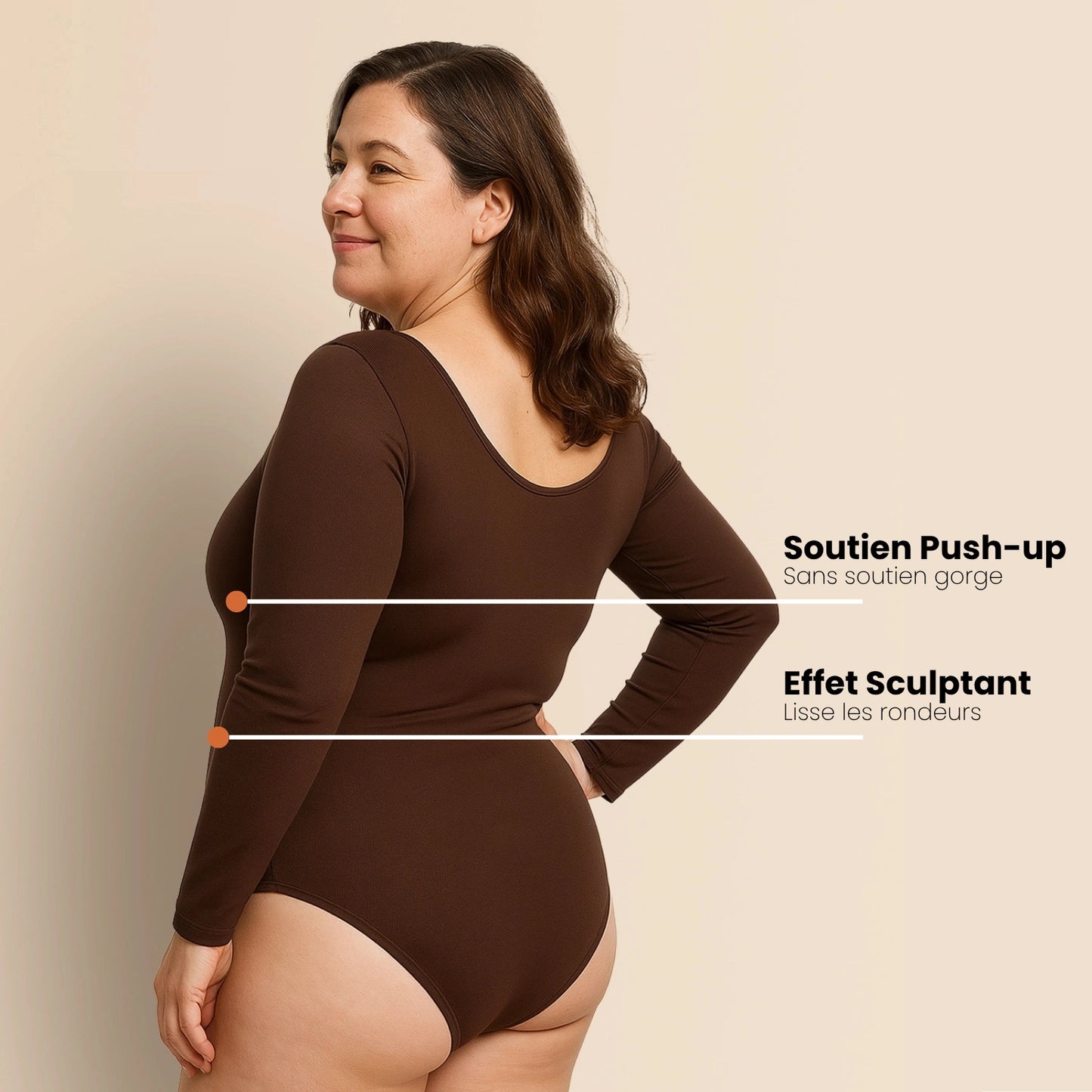 Nohi | Body gainant manches longues