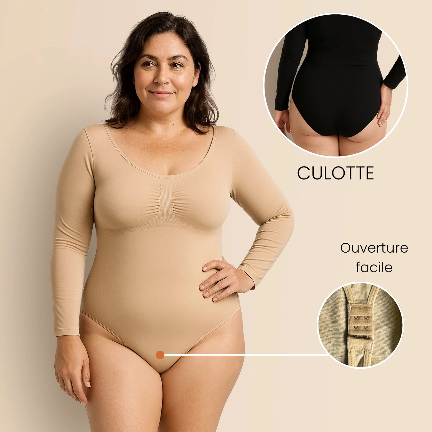 Nohi | Body gainant manches longues