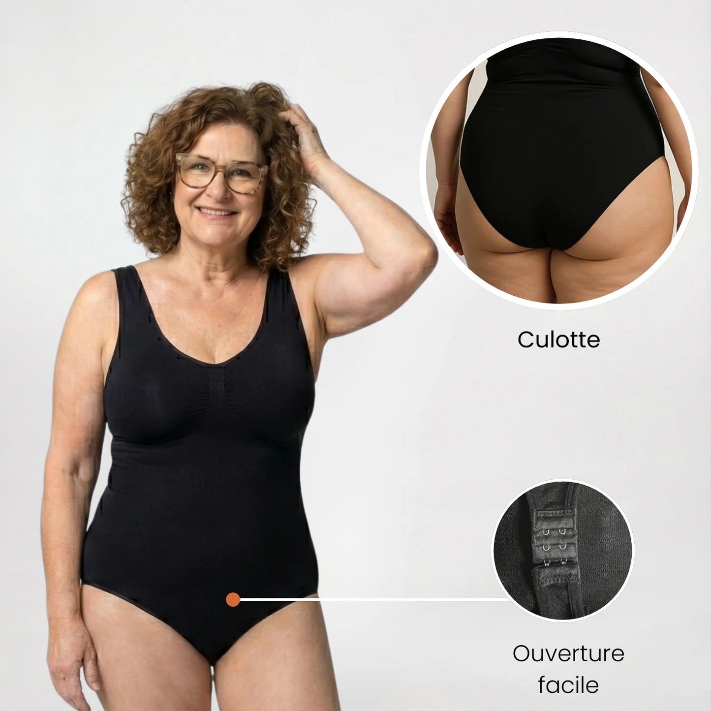 Clari | Tuta modellante con spalline larghe