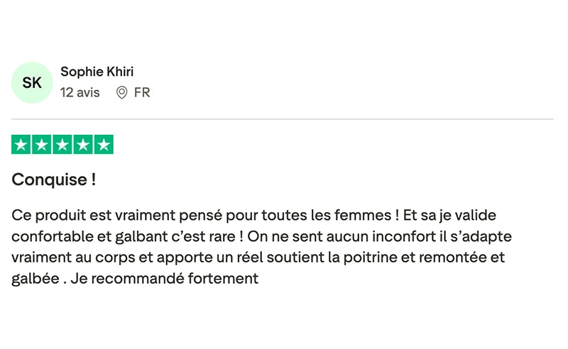 Avis client Trustpilot