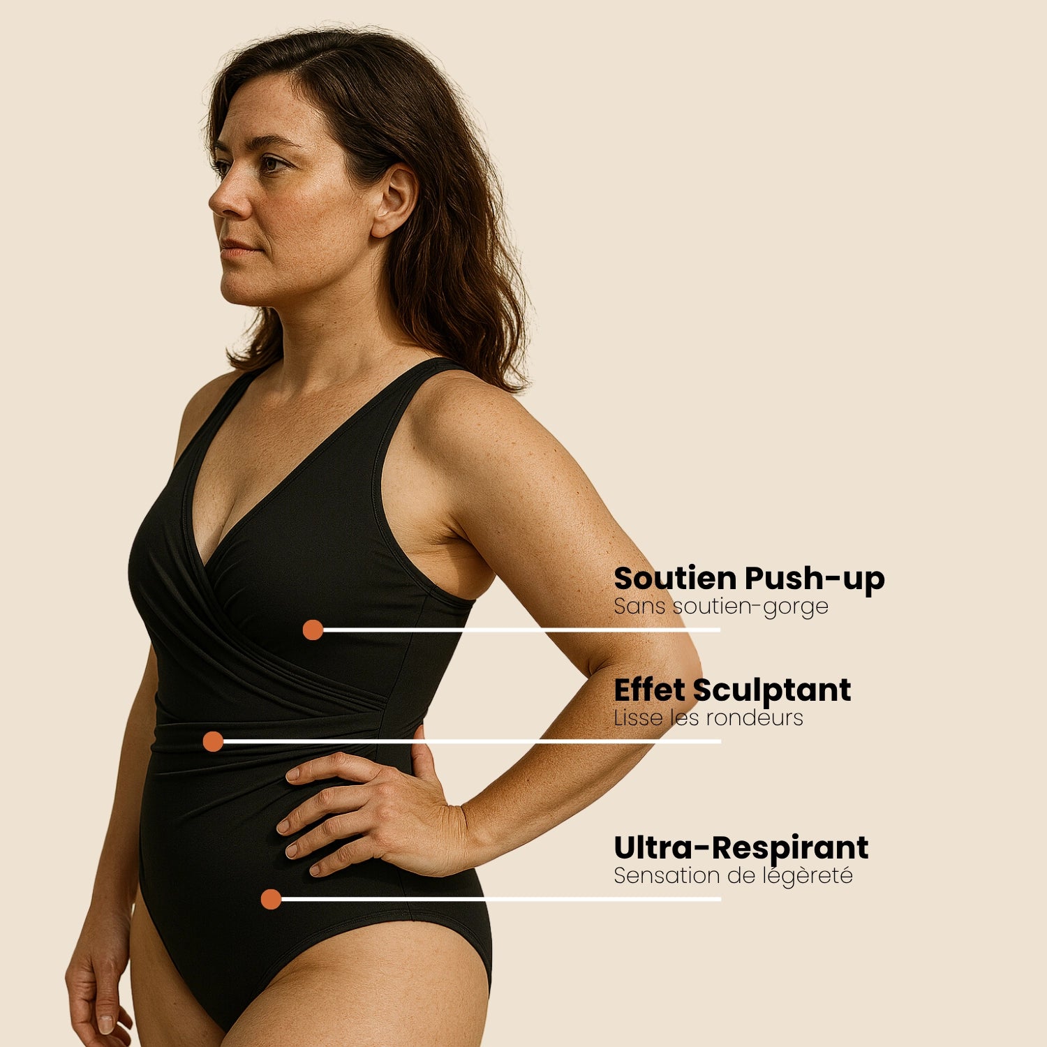 Togui Maillot de bain gainant – inairi - Main Image