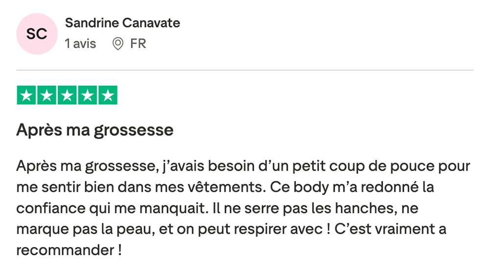 Avis client Trustpilot